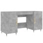 vidaXL Escritorio madera de ingeniería gris hormigón 140x50x75 cm vidaXL Escritorio madera de ingeniería gris hormigón 140x50x75 cm