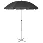 vidaXL Tumbonas con sombrilla aluminio negro vidaXL Tumbonas con sombrilla aluminio negro