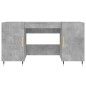 vidaXL Escritorio madera de ingeniería gris hormigón 140x50x75 cm vidaXL Escritorio madera de ingeniería gris hormigón 140x50x75 cm