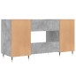 vidaXL Escritorio madera de ingeniería gris hormigón 140x50x75 cm vidaXL Escritorio madera de ingeniería gris hormigón 140x50x75 cm