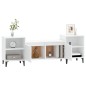 vidaXL Mueble para TV madera contrachapada blanco 160x35x55 cm vidaXL Mueble para TV madera contrachapada blanco 160x35x55 cm