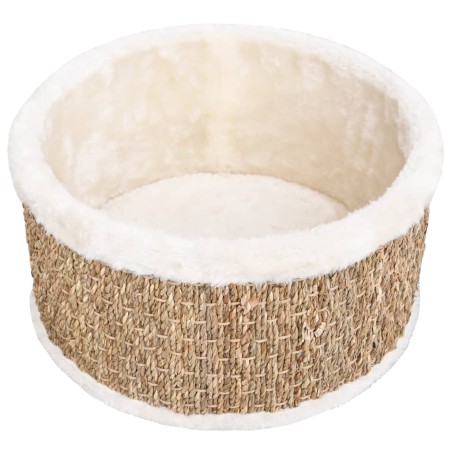vidaXL Cesta redonda para gatos 36 cm hierba marina 