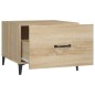 vidaXL Mesa de centro con patas de metal roble Sonoma 50x50x40 cm vidaXL Mesa de centro con patas de metal roble Sonoma 50x50x40 cm