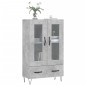 vidaXL Aparador alto madera de ingeniería gris hormigón 69,5x31x115 cm