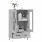 vidaXL Aparador alto madera de ingeniería gris hormigón 69,5x31x115 cm