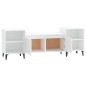 vidaXL Mueble para TV madera contrachapada blanco 160x35x55 cm vidaXL Mueble para TV madera contrachapada blanco 160x35x55 cm
