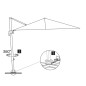 vidaXL Sombrilla voladiza con poste de aluminio antracita 300x300 cm vidaXL Sombrilla voladiza con poste de aluminio antracita 300x300 cm