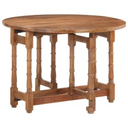 vidaXL Mesa de comedor redonda de madera maciza de mango 110x76 cm