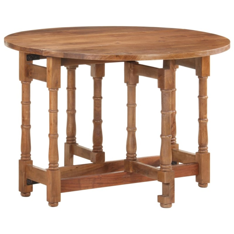 vidaXL Mesa de comedor redonda de madera maciza de mango 110x76 cm vidaXL Mesa de comedor redonda de madera maciza de mango 110x76 cm