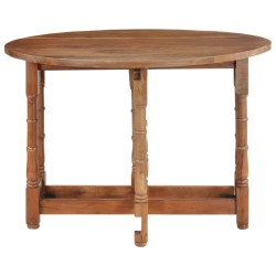 vidaXL Mesa de comedor redonda de madera maciza de mango 110x76 cm
