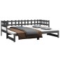 vidaXL Sofá cama extraíble madera maciza de pino gris 2x(80x200) cm vidaXL Sofá cama extraíble madera maciza de pino gris 2x(80x200) cm