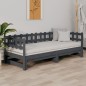 vidaXL Sofá cama extraíble madera maciza de pino gris 2x(80x200) cm vidaXL Sofá cama extraíble madera maciza de pino gris 2x(80x200) cm