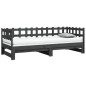 vidaXL Sofá cama extraíble madera maciza de pino gris 2x(80x200) cm vidaXL Sofá cama extraíble madera maciza de pino gris 2x(80x200) cm