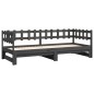 vidaXL Sofá cama extraíble madera maciza de pino gris 2x(80x200) cm vidaXL Sofá cama extraíble madera maciza de pino gris 2x(80x200) cm