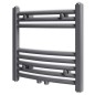 vidaXL Radiador toallero de baño curvo gris 480x480 mm vidaXL Radiador toallero de baño curvo gris 480x480 mm