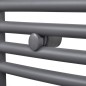 vidaXL Radiador toallero de baño curvo gris 480x480 mm vidaXL Radiador toallero de baño curvo gris 480x480 mm