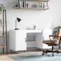 vidaXL Escritorio madera contrachapada blanco brillante 140x50x75 cm vidaXL Escritorio madera contrachapada blanco brillante 140x50x75 cm