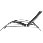 vidaXL Tumbonas con sombrilla aluminio negro vidaXL Tumbonas con sombrilla aluminio negro