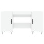 vidaXL Escritorio madera contrachapada blanco brillante 140x50x75 cm vidaXL Escritorio madera contrachapada blanco brillante 140x50x75 cm