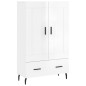 vidaXL Aparador alto madera de ingeniería blanco brillo 69,5x31x115 cm vidaXL Aparador alto madera de ingeniería blanco brillo 69,5x31x115 cm