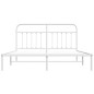 vidaXL Estructura de cama con cabecero metal blanca 160x200 cm