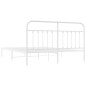vidaXL Estructura de cama con cabecero metal blanca 160x200 cm