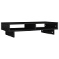 vidaXL Soporte para monitor madera maciza de pino negro 60x27x14 cm vidaXL Soporte para monitor madera maciza de pino negro 60x27x14 cm