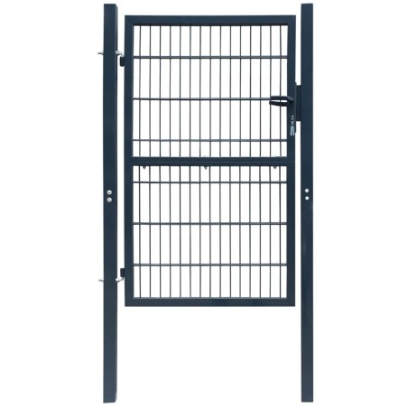 vidaXL Puerta de valla de acero gris antracita 106x248 cm