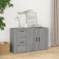 vidaXL Aparador de madera contrachapada gris Sonoma 100x33x59,5 cm