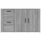 vidaXL Aparador de madera contrachapada gris Sonoma 100x33x59,5 cm