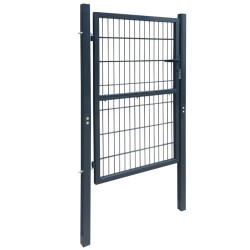 vidaXL Puerta de valla de acero gris antracita 106x248 cm