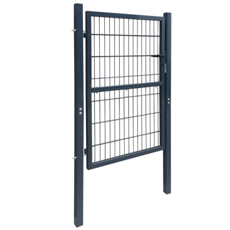vidaXL Puerta de valla de acero gris antracita 106x248 cm