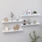 vidaXL Estantes de pared 4 unidades blanco brillo 60x9x3 cm vidaXL Estantes de pared 4 unidades blanco brillo 60x9x3 cm
