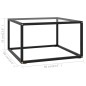 vidaXL Mesa de centro negra con vidrio templado 60x60x35 cm vidaXL Mesa de centro negra con vidrio templado 60x60x35 cm