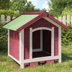 vidaXL Caseta para perros madera maciza de pino moca 65x65x61,5 cm