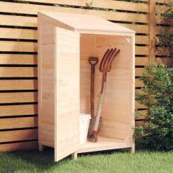 vidaXL Cobertizo de jardín madera de abeto maciza 55x52x112 cm
