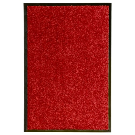 vidaXL Felpudo lavable rojo 40x60 cm