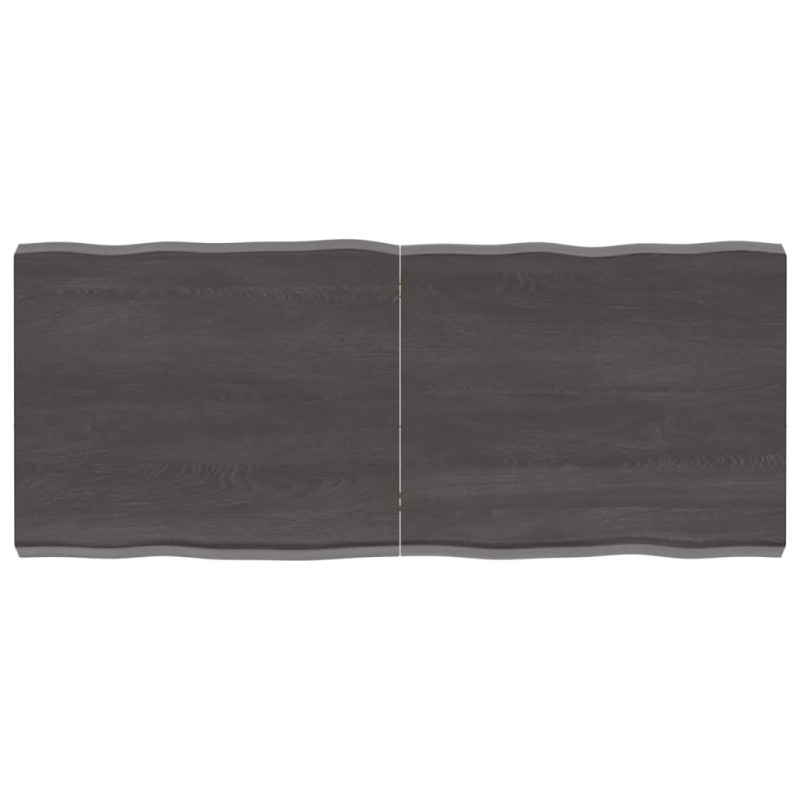 vidaXL Tablero mesa madera tratada borde vivo marrón 120x50x(2-6) cm vidaXL Tablero mesa madera tratada borde vivo marrón 120x50x(2-6) cm