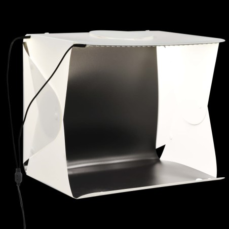 vidaXL Caja de luz estudio fotografía plegable LED blanco 40x34x37 cm