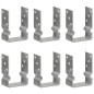 vidaXL Anclajes de valla 6 uds acero galvanizado plateado 10x6x15 cm