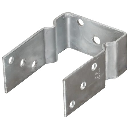 vidaXL Anclajes de valla 6 uds acero galvanizado plateado 10x6x15 cm