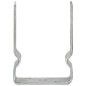 vidaXL Anclajes de valla 6 uds acero galvanizado plateado 10x6x15 cm
