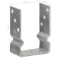 vidaXL Anclajes de valla 6 uds acero galvanizado plateado 10x6x15 cm