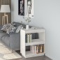 vidaXL Estantería madera maciza de pino blanca 60x35x71 cm