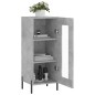 vidaXL Aparador de madera contrachapada gris hormigón 34,5x34x90 cm vidaXL Aparador de madera contrachapada gris hormigón 34,5x34x90 cm