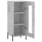 vidaXL Aparador de madera contrachapada gris hormigón 34,5x34x90 cm vidaXL Aparador de madera contrachapada gris hormigón 34,5x34x90 cm