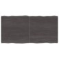 vidaXL Tablero mesa madera tratada borde vivo marrón 120x60x(2-6) cm