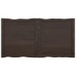 vidaXL Tablero mesa madera tratada borde vivo marrón 120x60x(2-6) cm