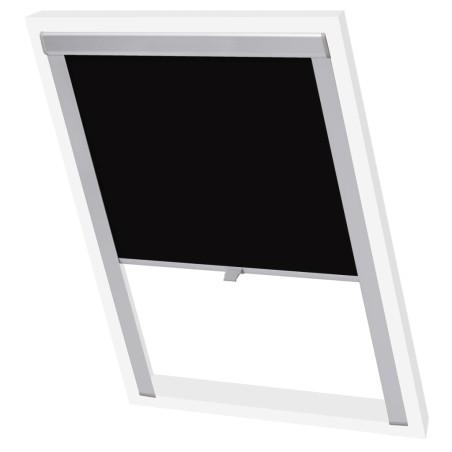 vidaXL Persiana enrollable opaca negra CK02