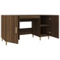 vidaXL Escritorio de madera contrachapada roble marrón 140x50x75 cm vidaXL Escritorio de madera contrachapada roble marrón 140x50x75 cm